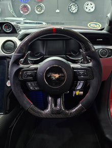 18-23 Ford Mustang GT Carbon Fibre Steering Wheel.