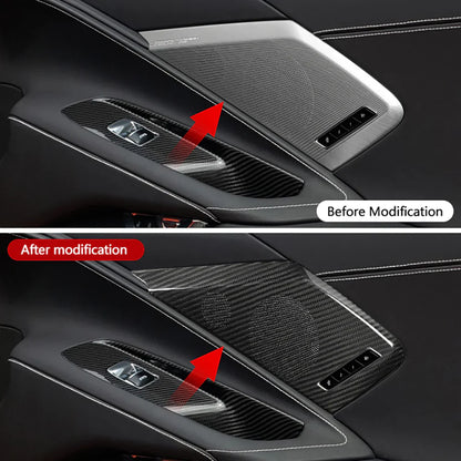 C8 Corvette Carbon Fiber Speaker Overlays - Carbon Fiber