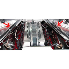 C8 Corvette - Rear Crossmember Covers w/Carbon Fiber Top Plate 2Pc : Stainless Steel