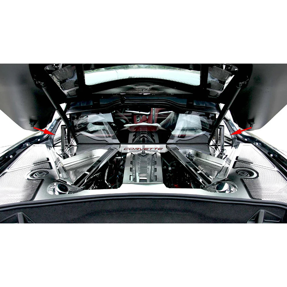 C8 Corvette Coupe Rear Window Trim 2Pc - Stainless Steel : Polished