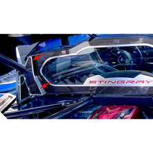 C8 Corvette Coupe Rear Window Trim 2Pc - Stainless Steel : Carbon Fiber / Brushed