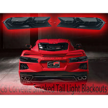 Corvette Rear Tail Light Molded Rear Blackout Smoked Covers : C8 Stingray, Z51