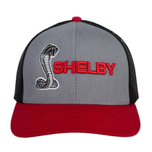 Shelby Tri-Color 3D Mesh Hat - Heather Grey/Red/Black