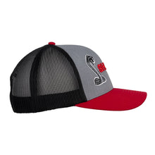 Shelby Tri-Color 3D Mesh Hat - Heather Grey/Red/Black