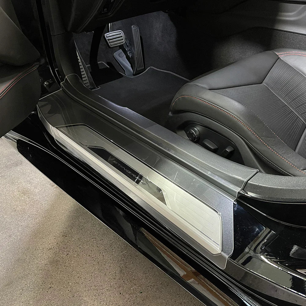 C8 Corvette Black Door Sill Protectors