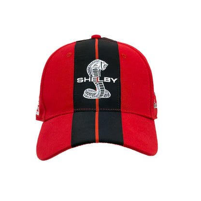 Shelby Red With Black Racing Stripes Hat