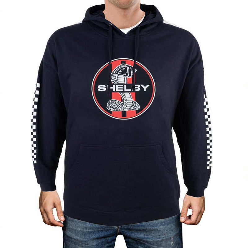 Shelby Navy Checkered Sleeved Hoody