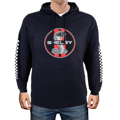 Shelby Navy Checkered Sleeved Hoody