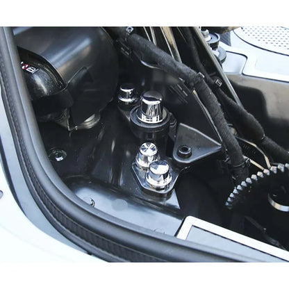 C8 Corvette HTC Hinge Dress Up Bolt and Nut Kit: Triple Coated Chrome