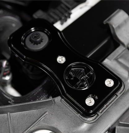 Shelby Ghosted Billet Radiator Mounts (Ghosted Logo)