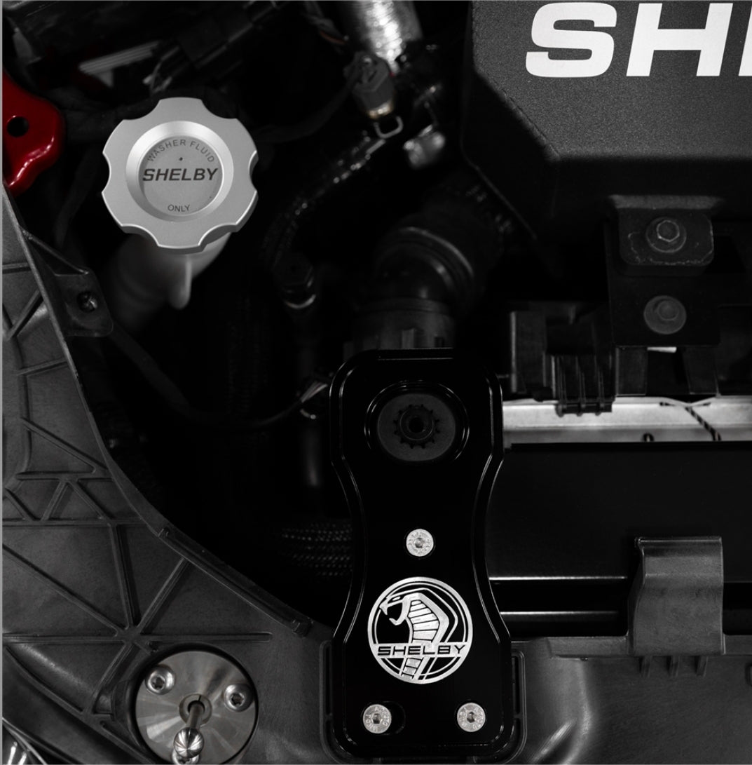 Shelby Billet Radiator Mounts (Silver Logo)