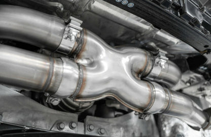MBRP C8 Corvette 3" Stainless Steel NPP Valved Catback Exhaust - Quad Tips w/ Carbon Fiber Tips