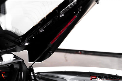 C8 Corvette Carbon Fiber Hood Struts - Red | Paragon Performance