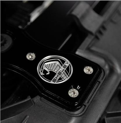 Shelby Billet Radiator Mounts (Silver Logo)