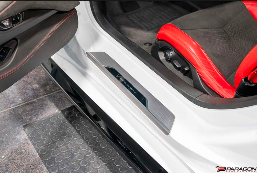 CCS C8 Corvette Carbon Fiber Door Sill Plate Covers